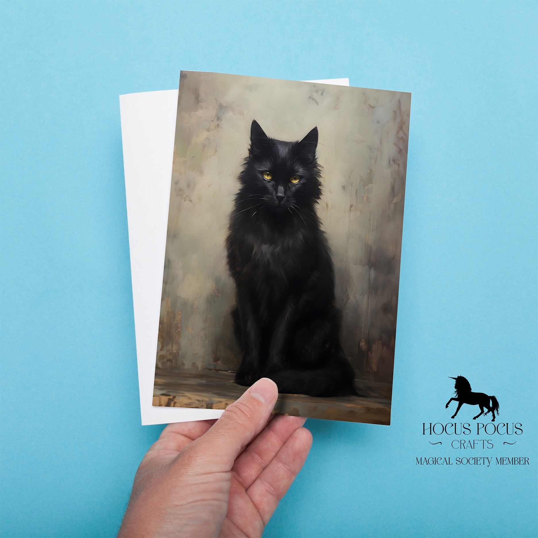 Black Cat Greeting Card Sorcery Soap