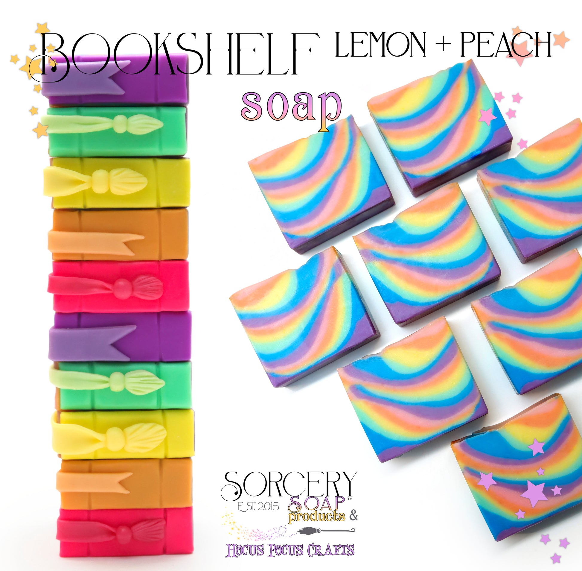 Bookshelf Lemon + Peach soap