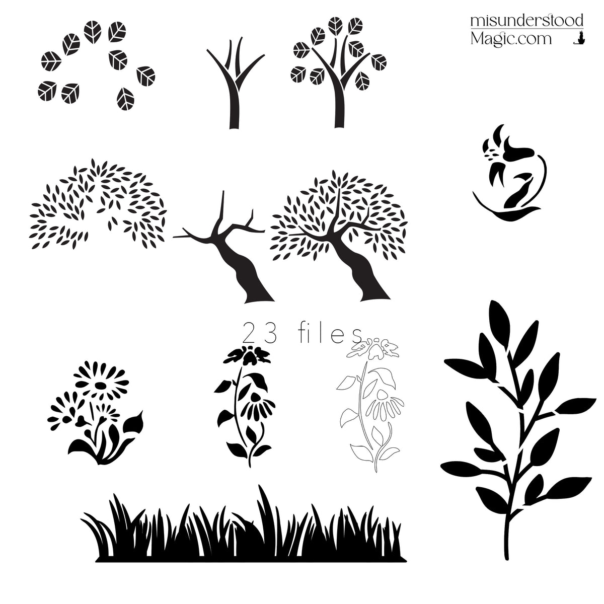 Botanical Clip Art Digital Download