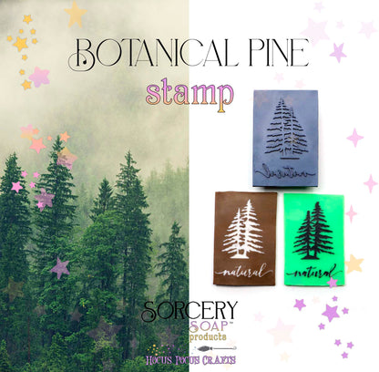 Botanical Pine Tree Natural Stamp