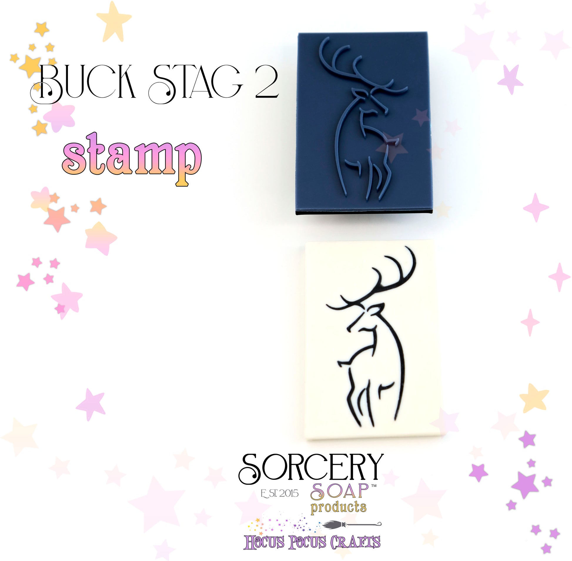 Buck Stag 2 Stamp