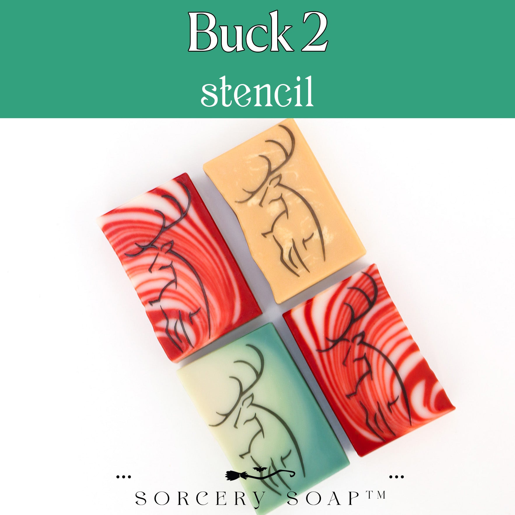 Reindeer Bucks Stag Stencil Sorcery Soap