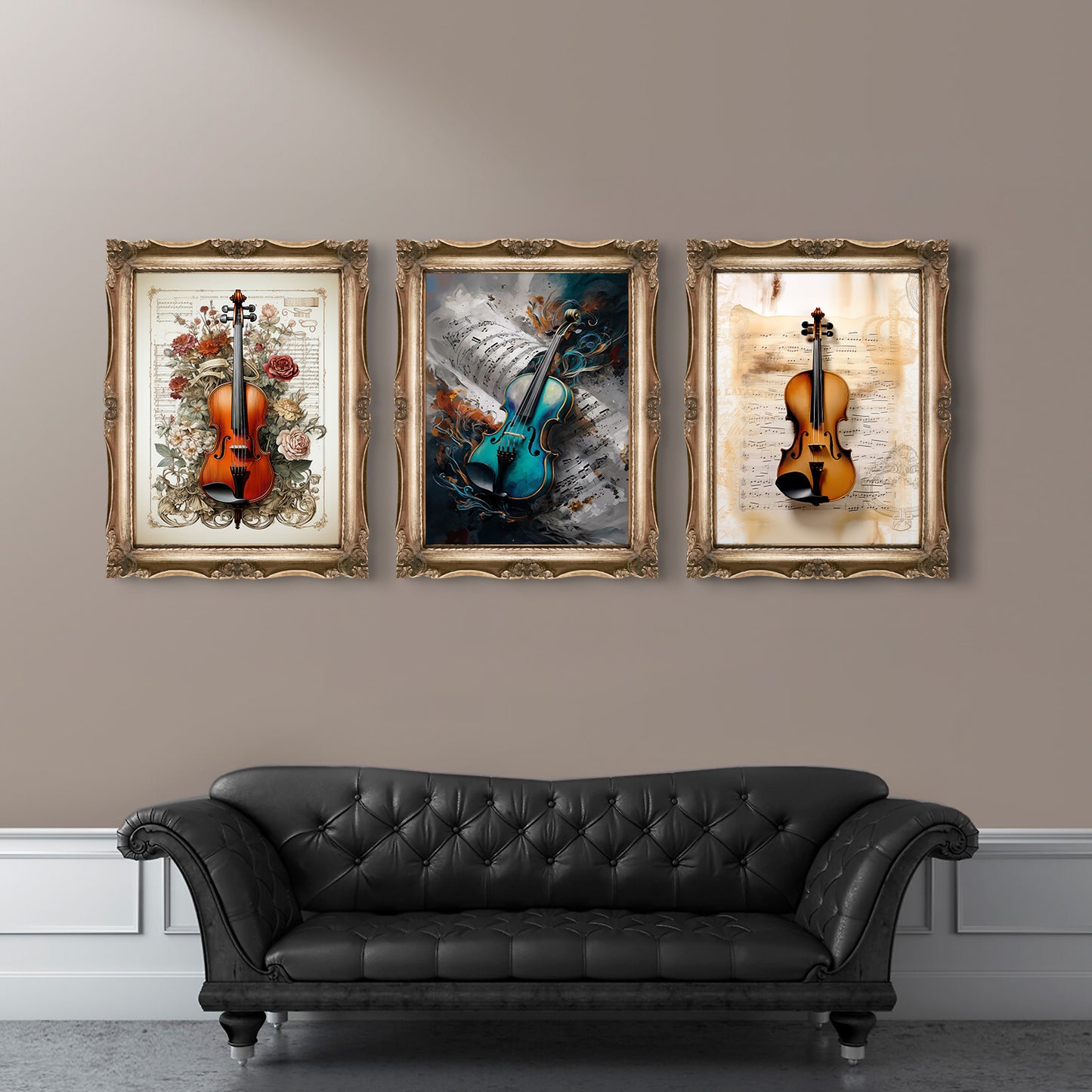 Antique Magical Violin Poster - 24" x 36"