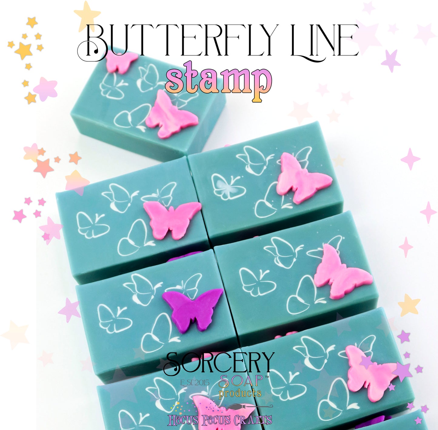 Butterfly Line Soap Stamp