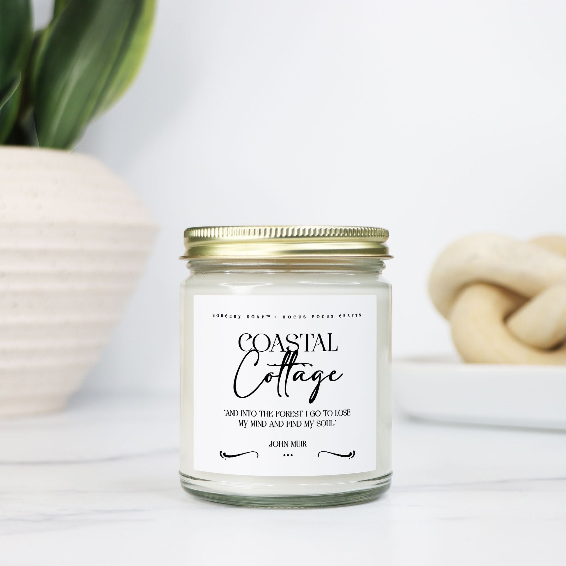 Coastal Cottage Candle Clear Jar 9oz