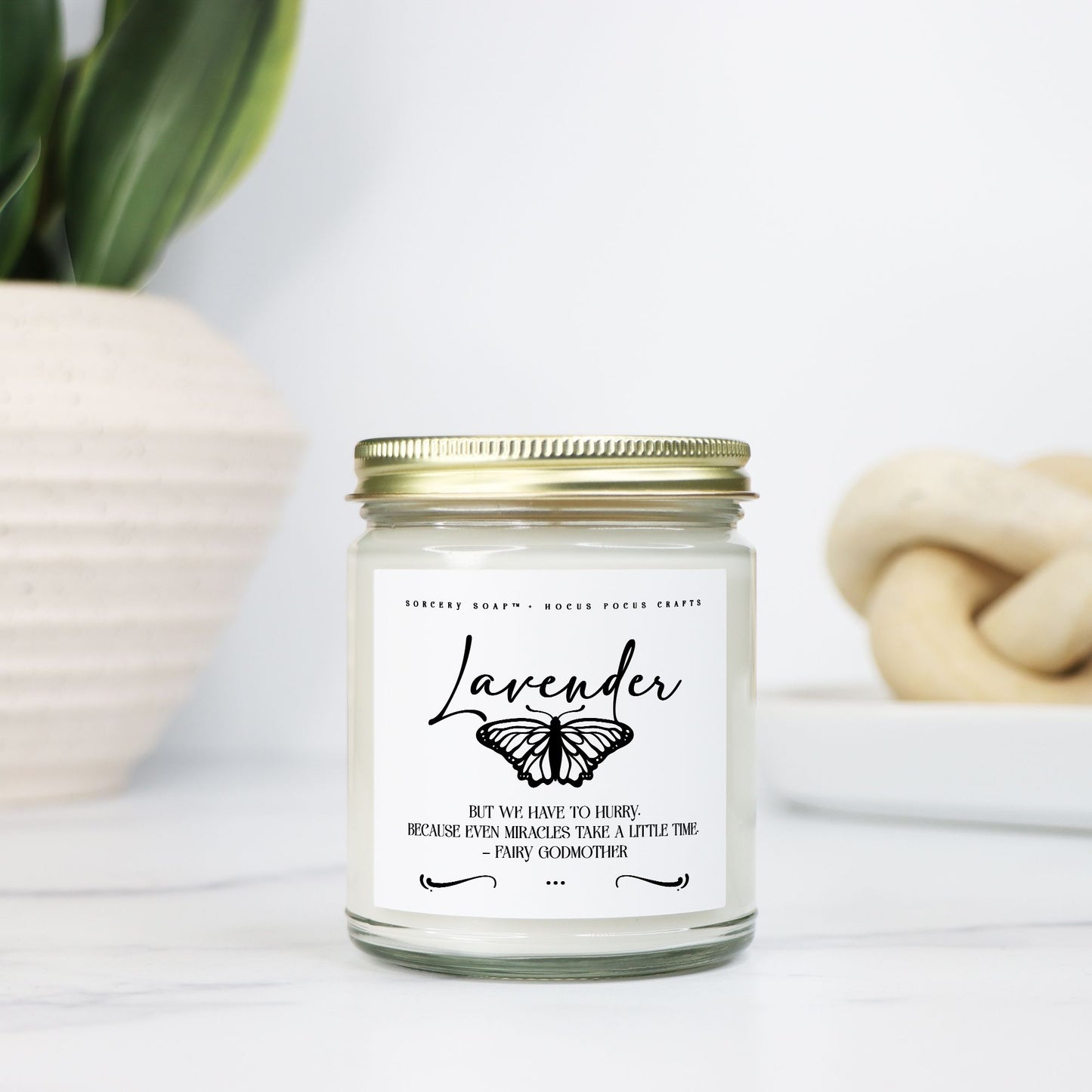 Lavender Candle Clear Jar 9oz