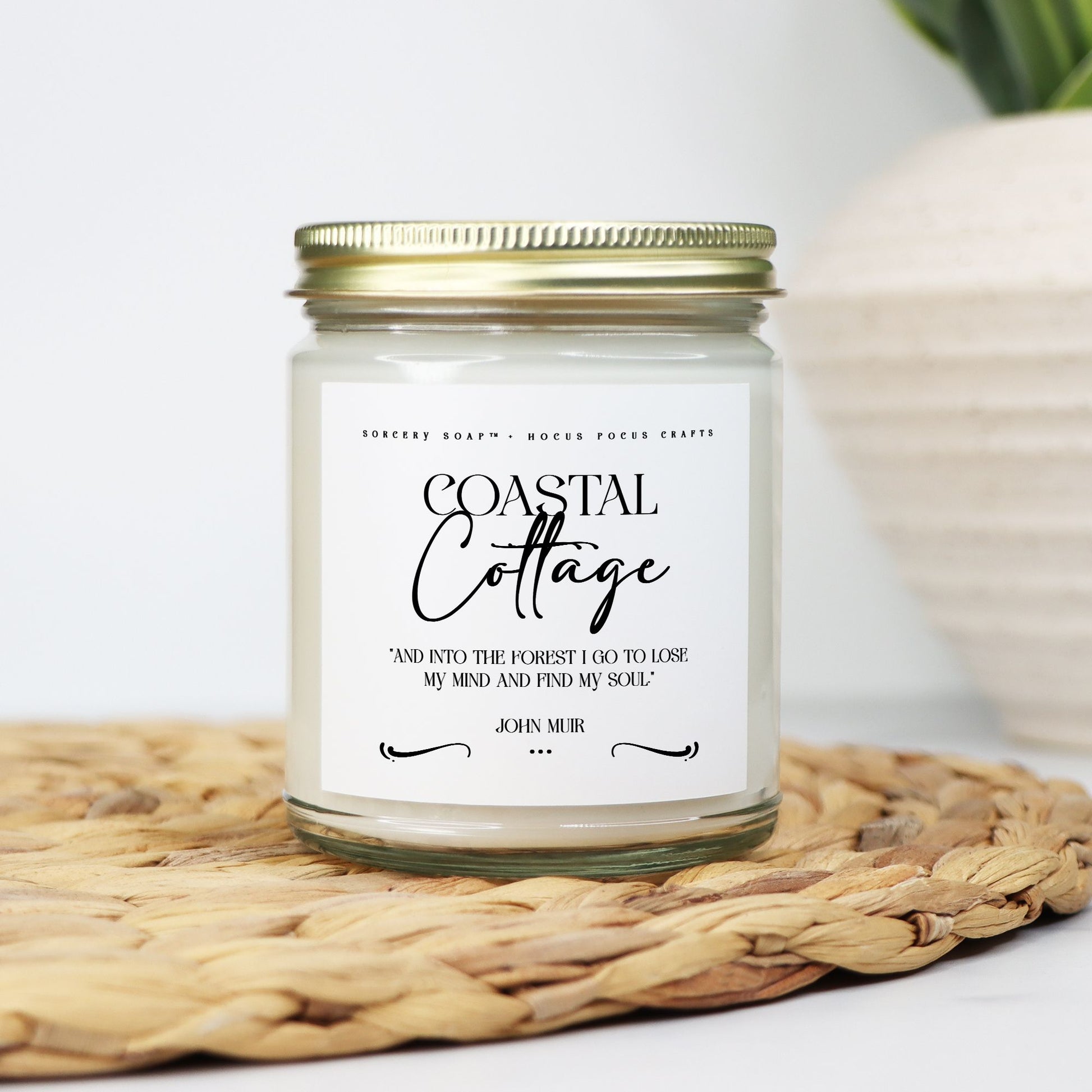 Coastal Cottage Candle Clear Jar 9oz