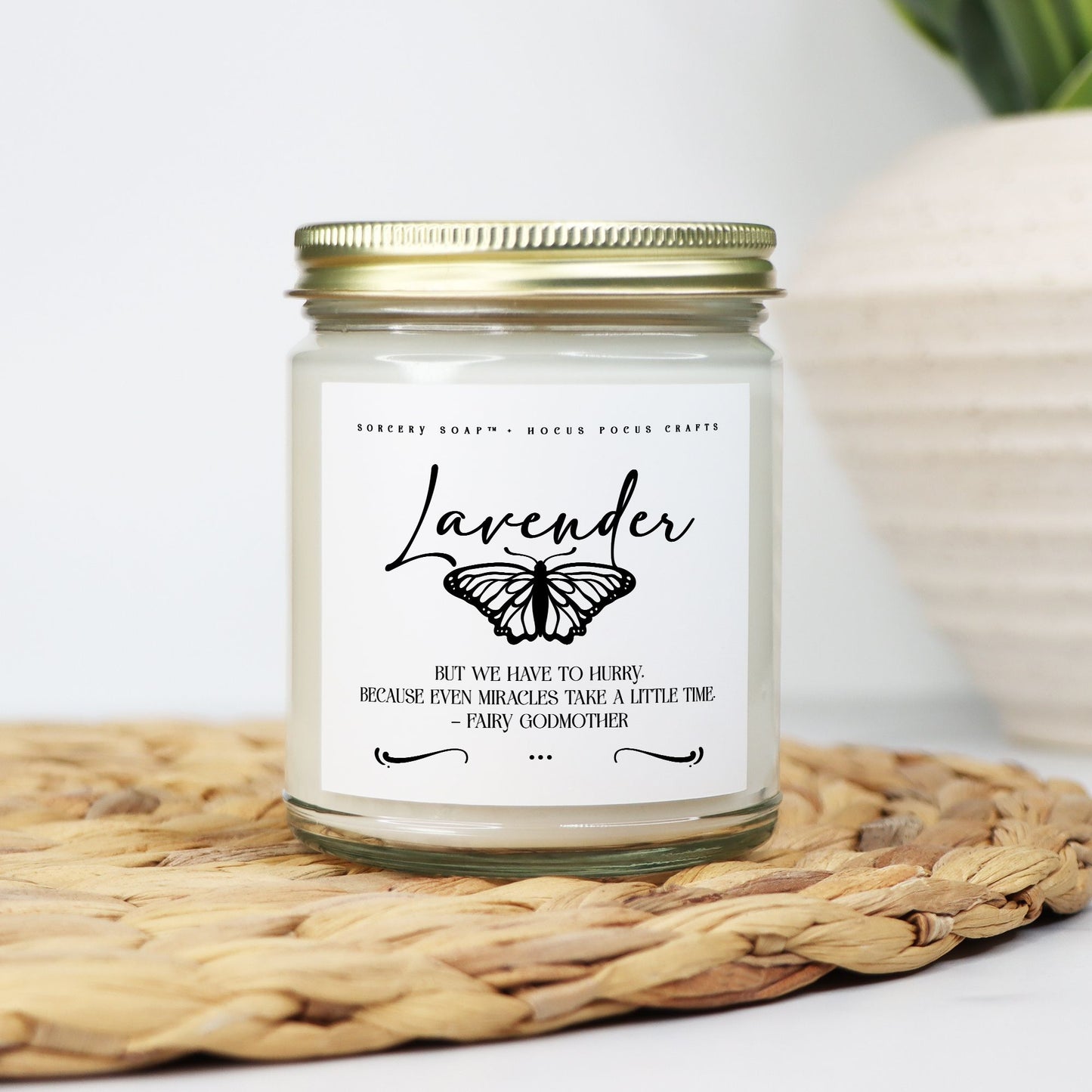 Lavender Candle Clear Jar 9oz