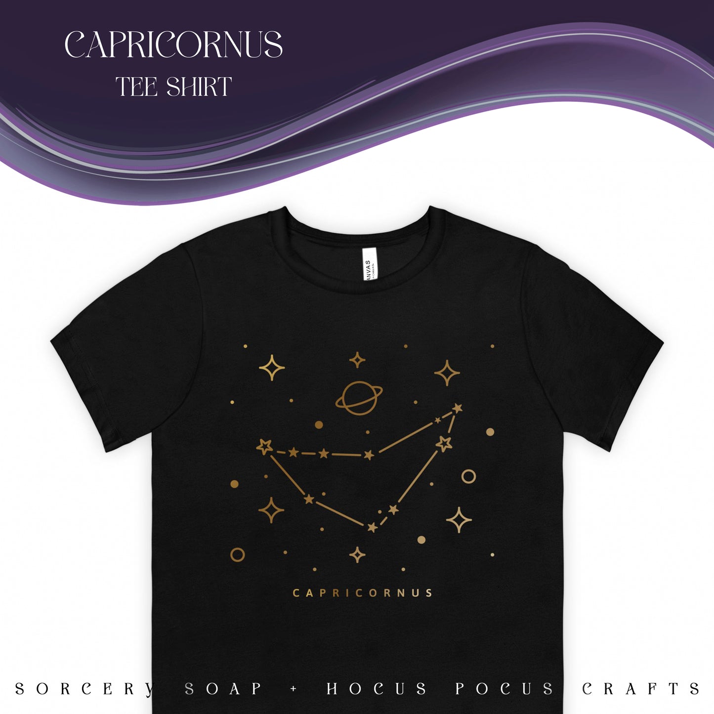Capricornus with our Star System Zodiac Sign Bella Canvas Unisex Tee 3001