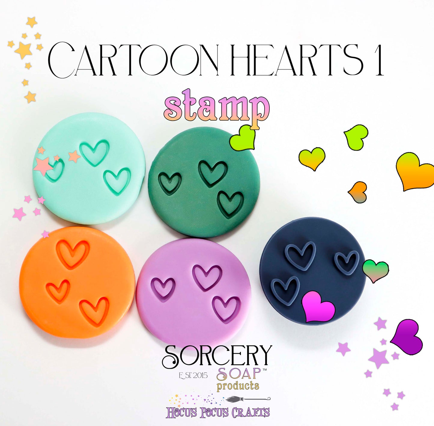 Party - Cartoon Hearts 1 Stamp