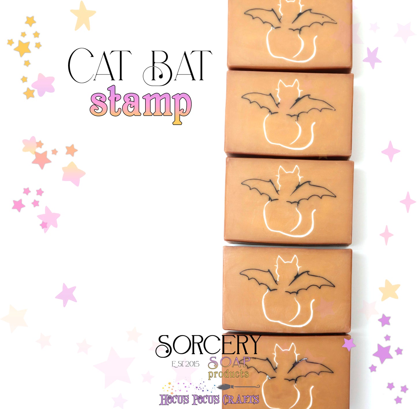 Cat Bat Stamp