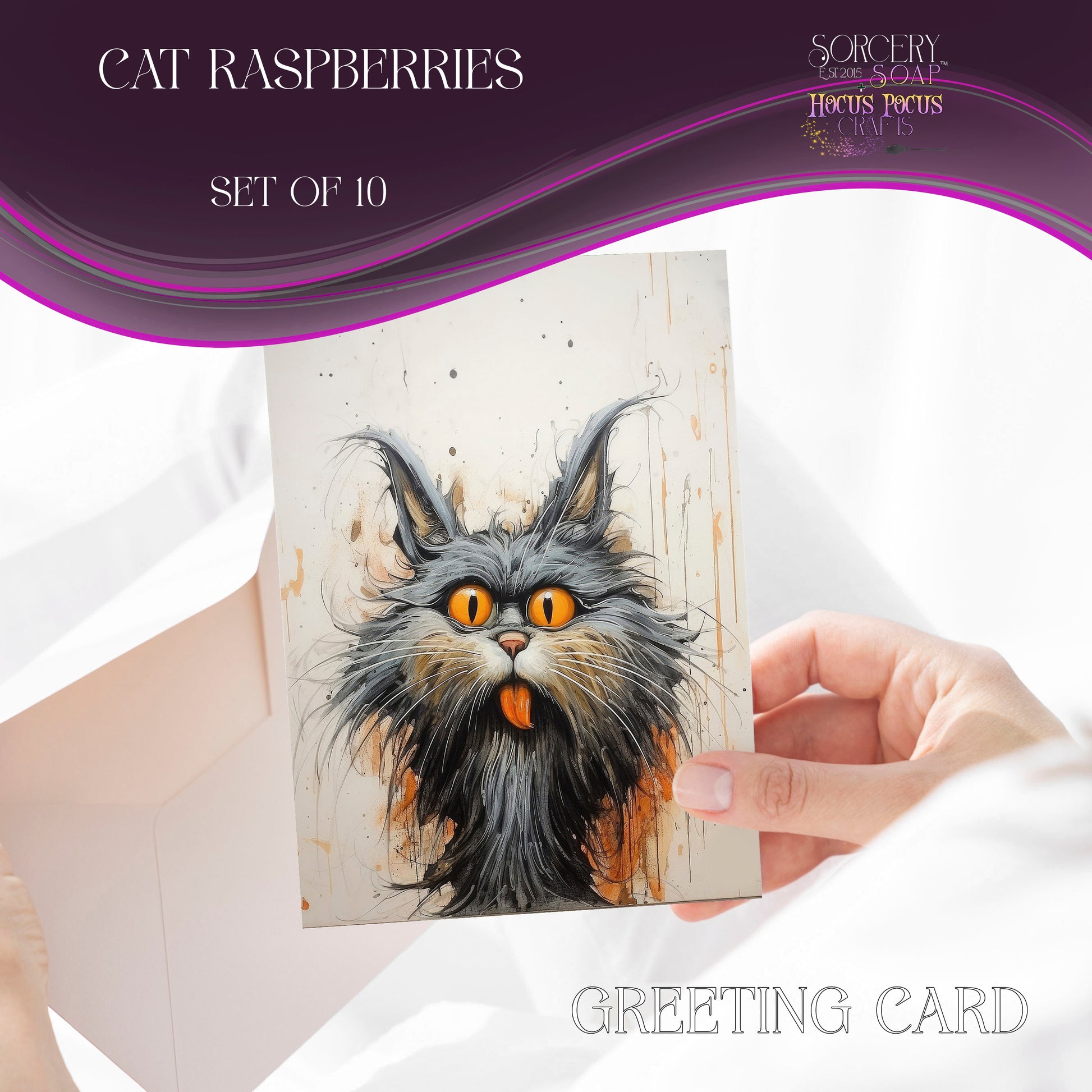 Cat Raspberries Cards