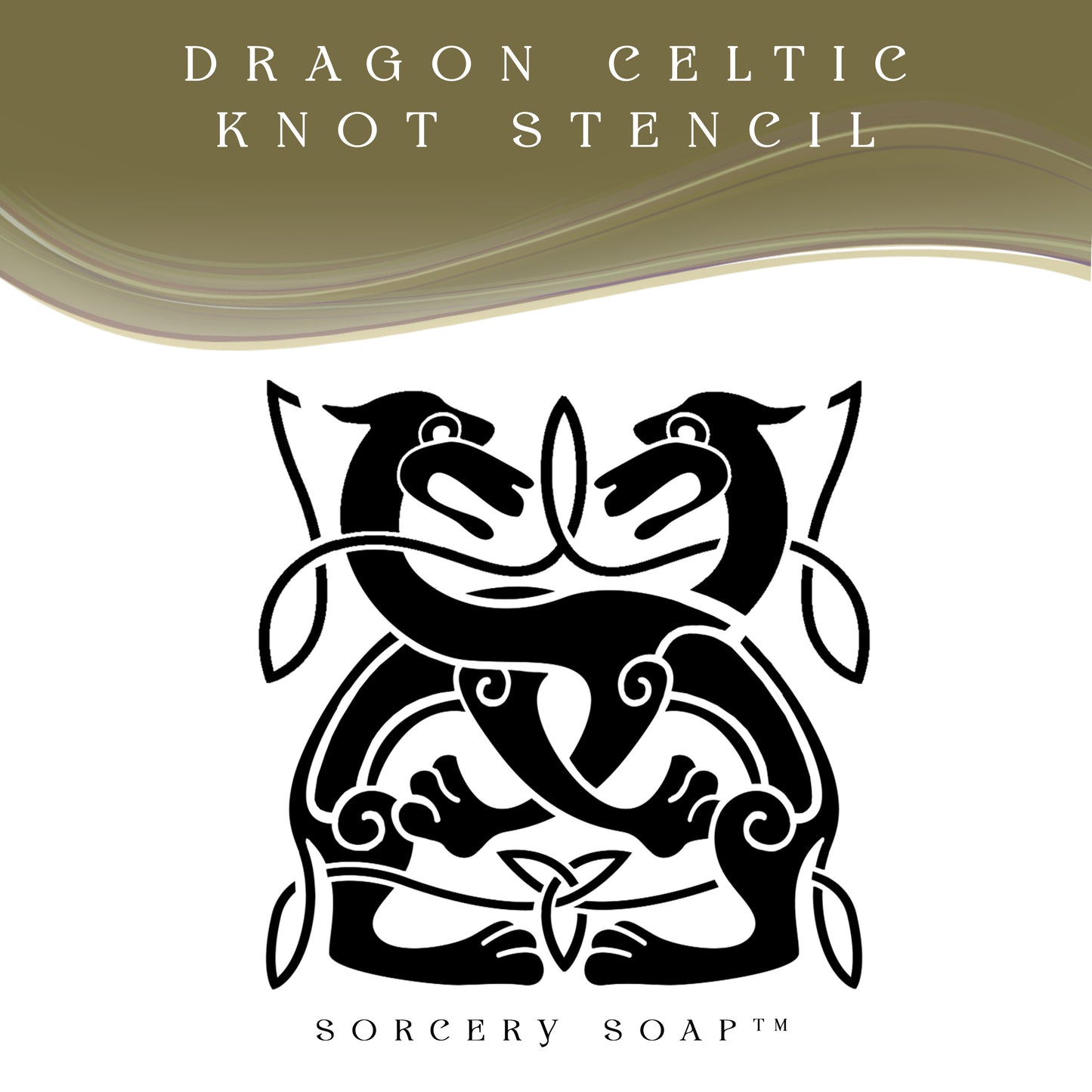 Dragon Celtic Knot Stencil - Sorcery Soap