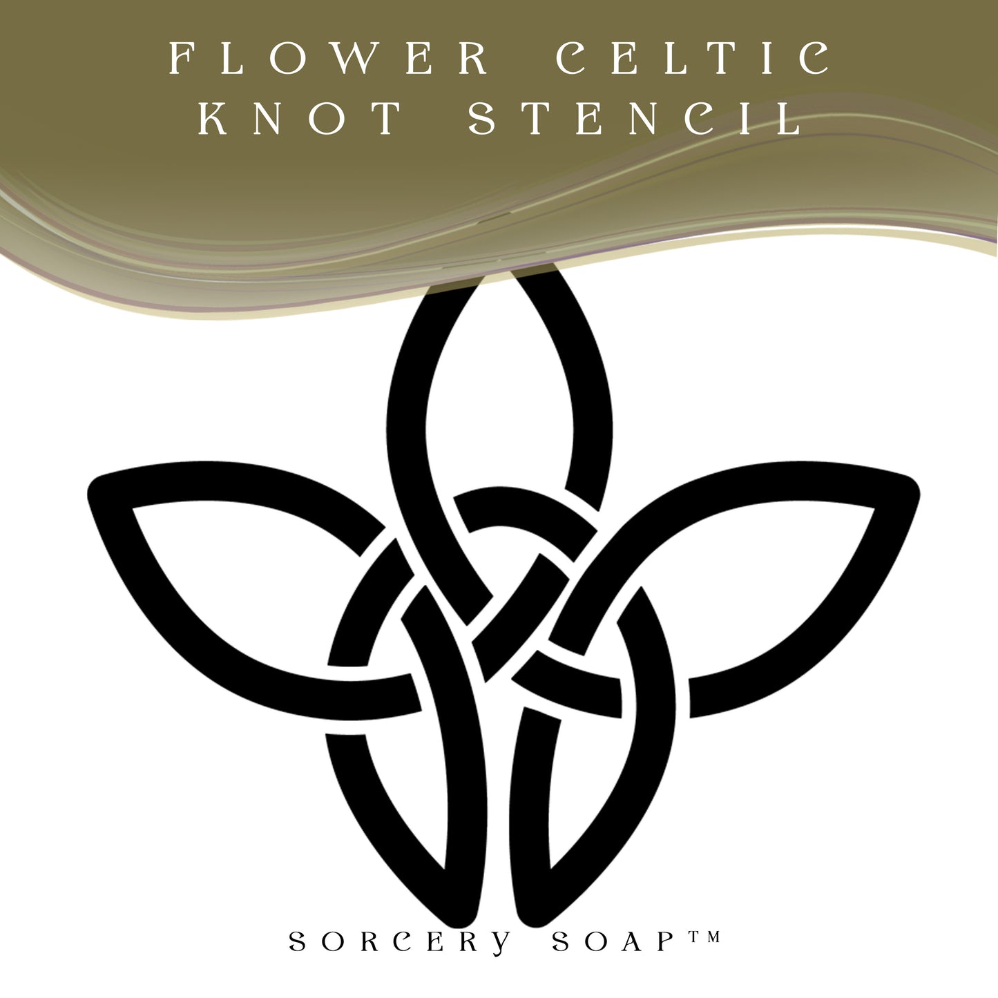 Flower Celtic Knot Stencil - Sorcery Soap