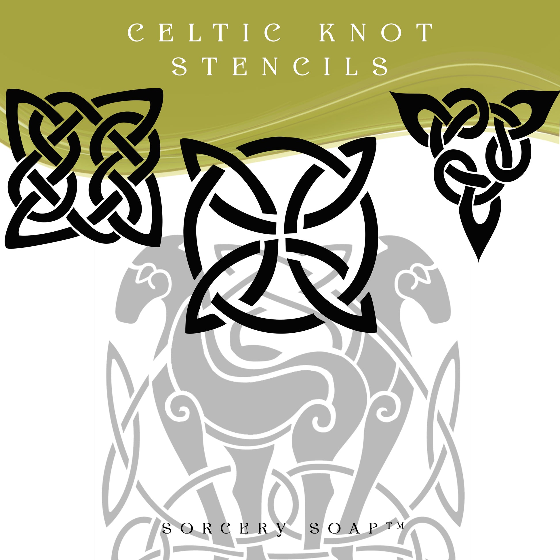 Celtic Knot Stencils - Sorcery Soap