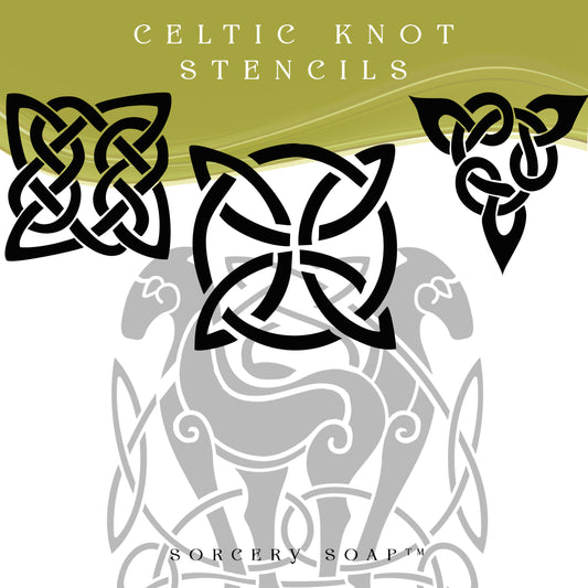 Celtic Knot Stencils - Sorcery Soap