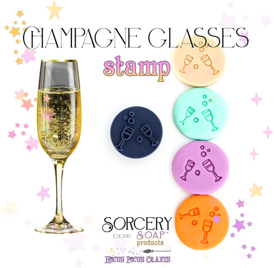 Party - Champagne Glasses Stamp