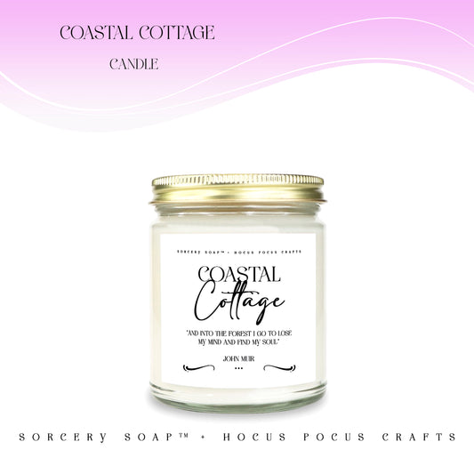 Coastal Cottage Candle Clear Jar 9oz