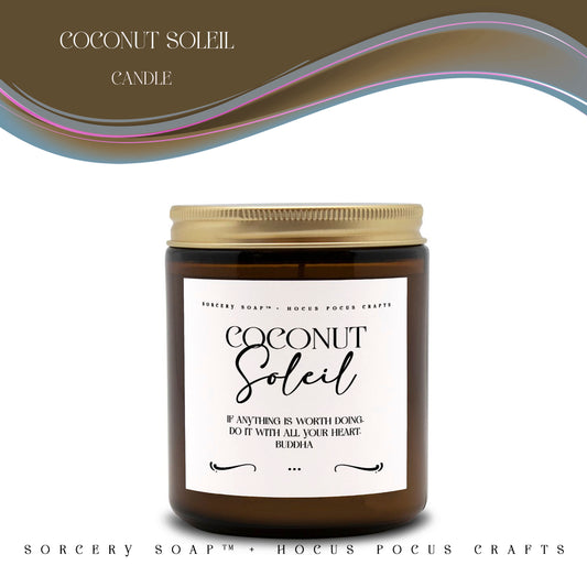 Coconut Soleil Candle Amber Jar 9oz