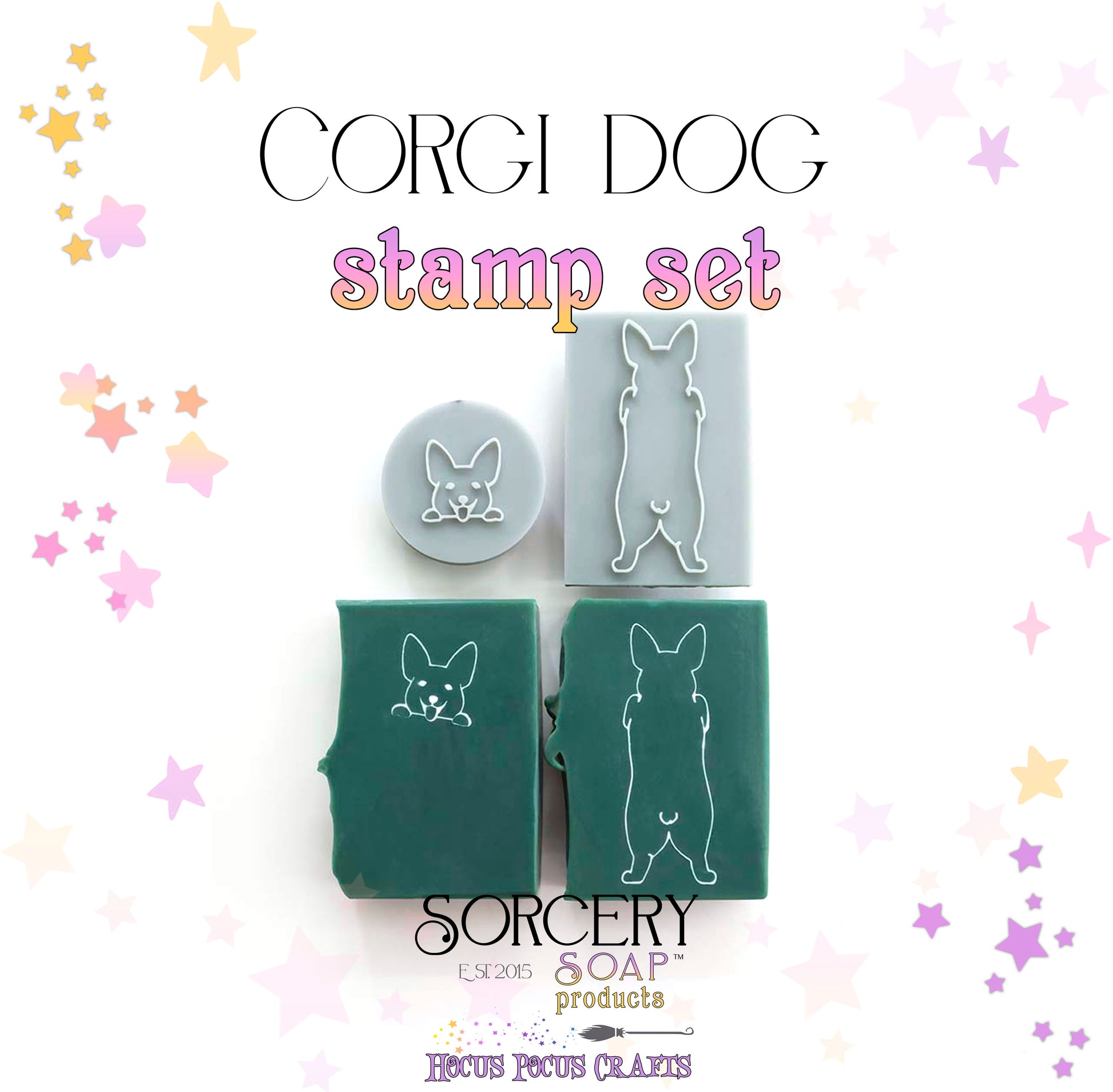 Corgi Dog Soap Stamp Set