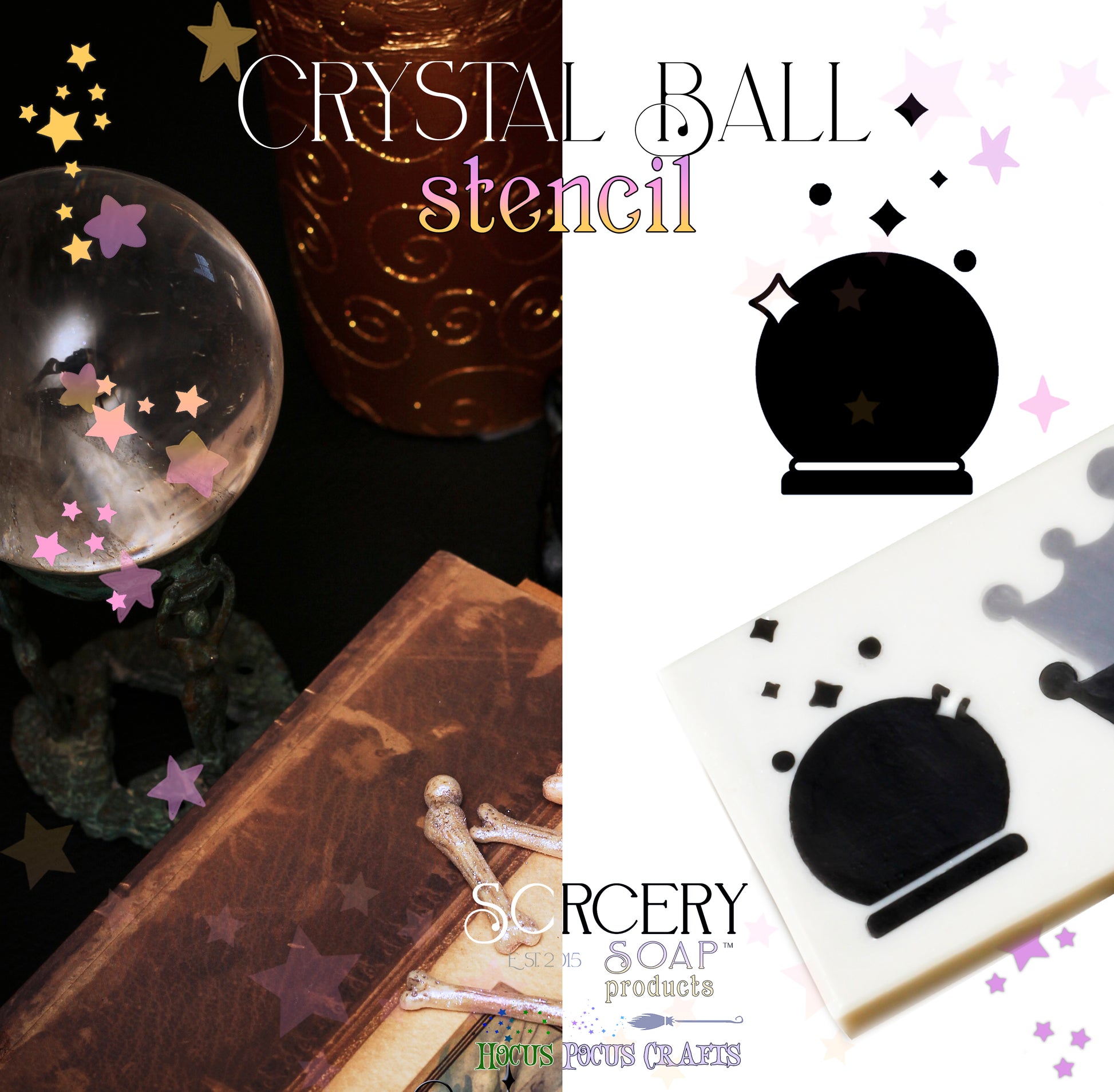 Crystal Ball Icon Stencil