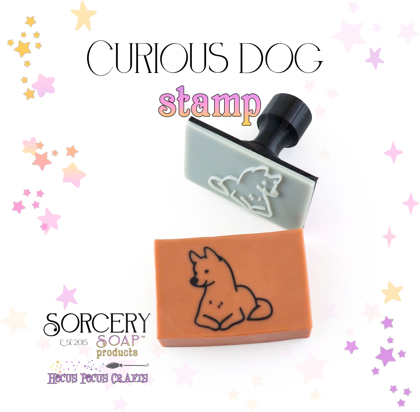 Dog Curious Stamp