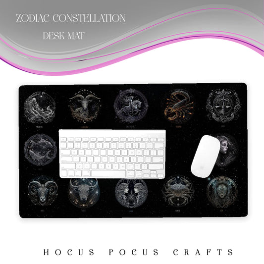 Zodiac Constellation Desk Mat