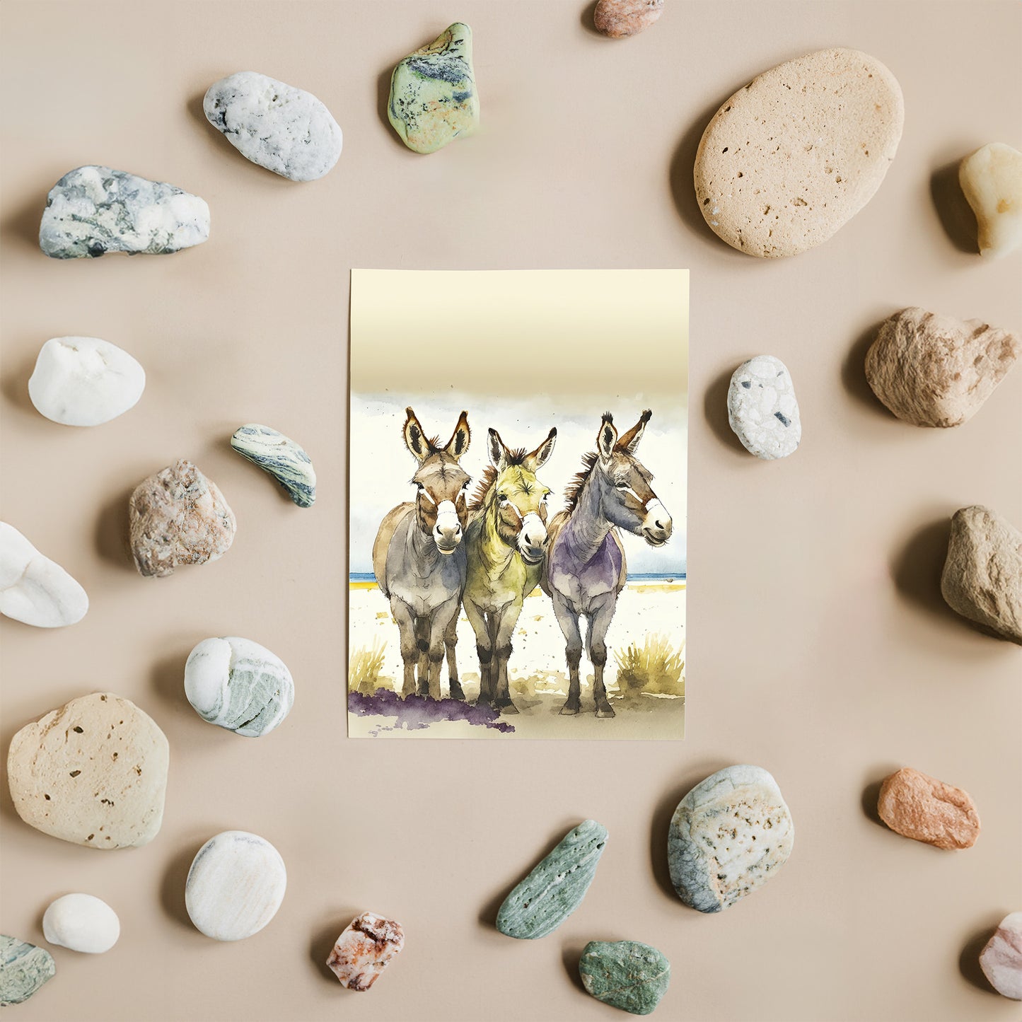 Donkey Vacation Folded Card