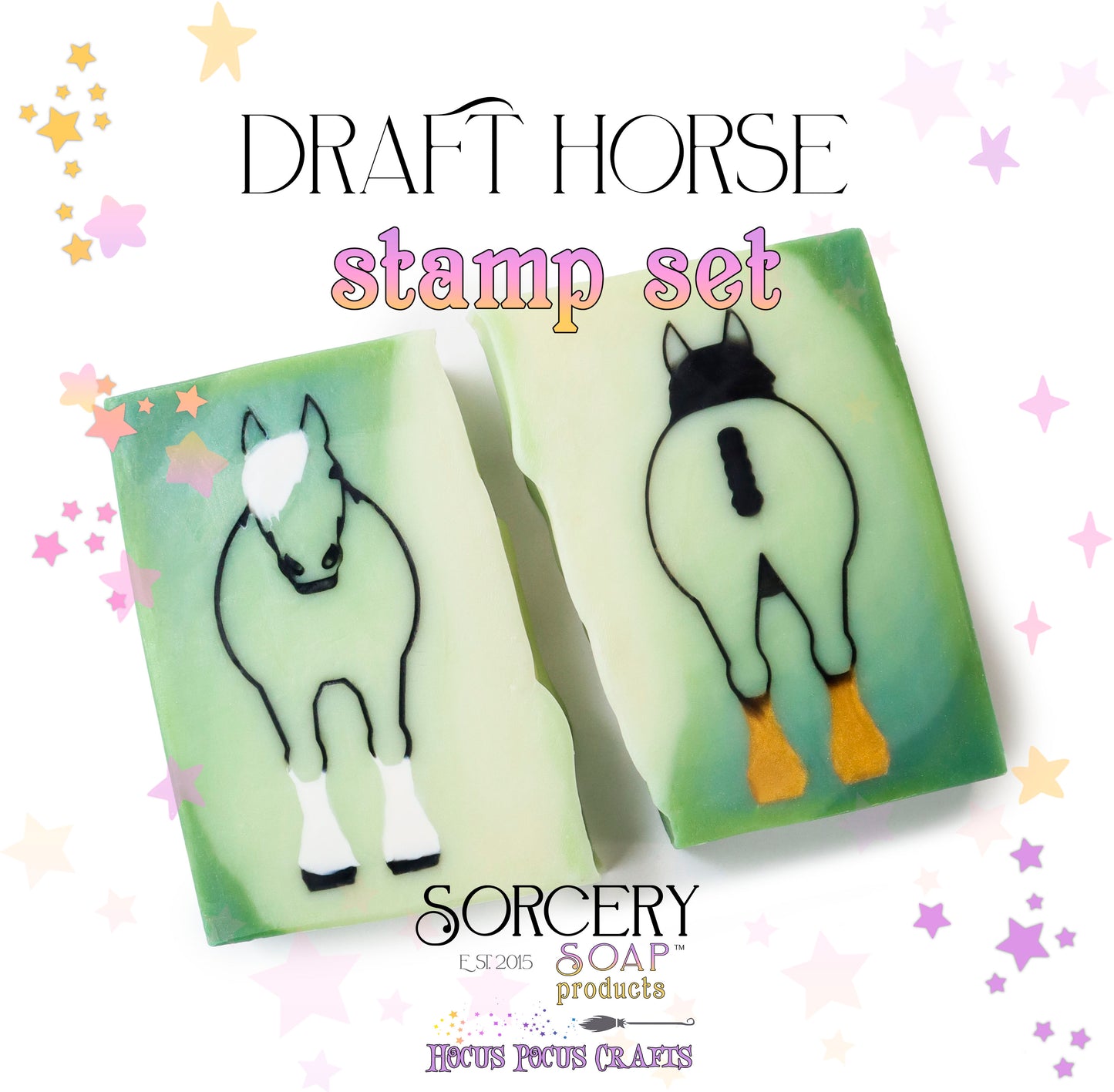 Draft Horse Stamp Set