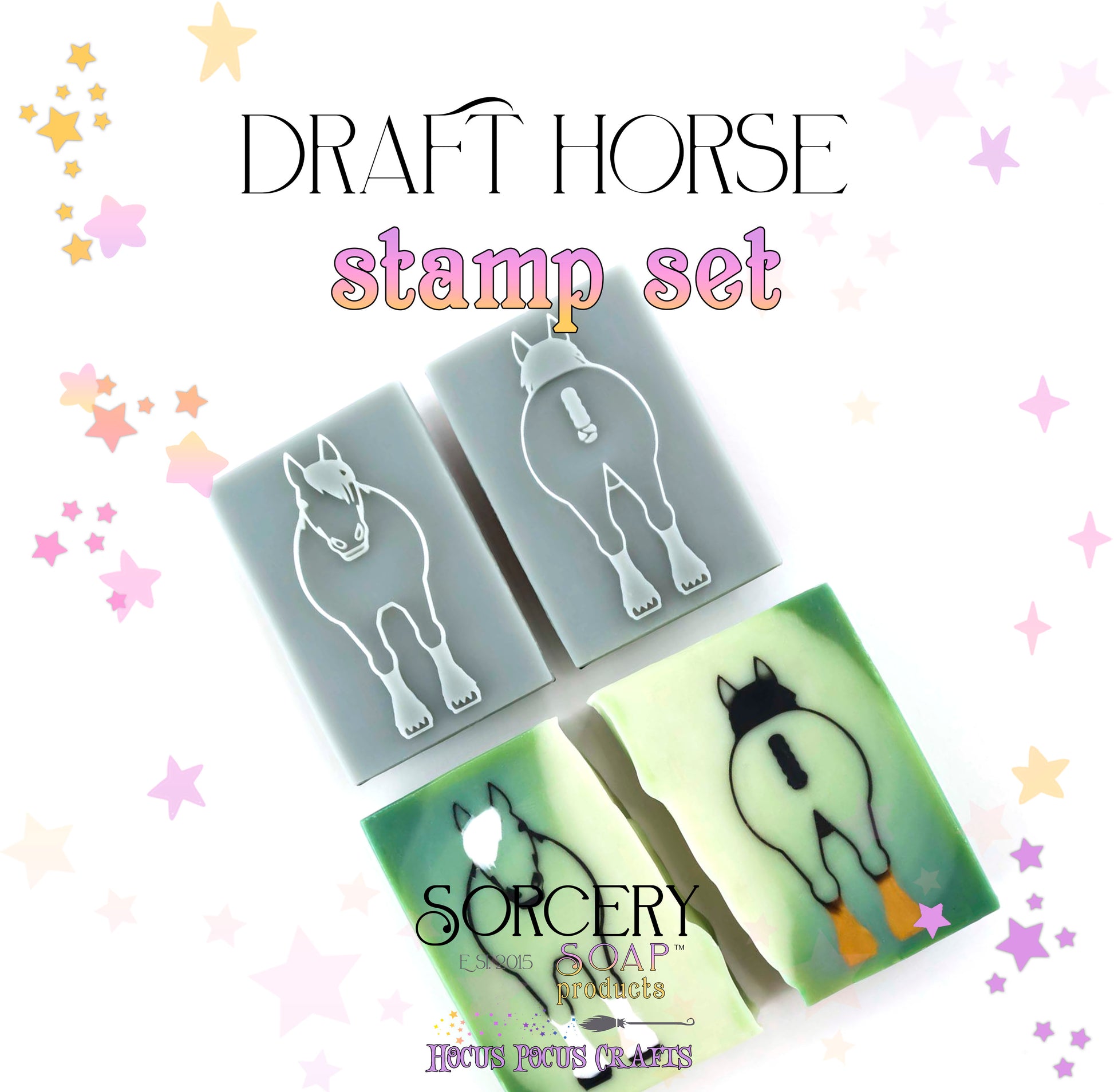 Draft Horse Stamp Set