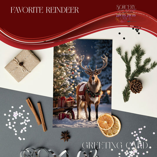 Favorite Reindeer Greeting Cards - 10 Sorcery Soap