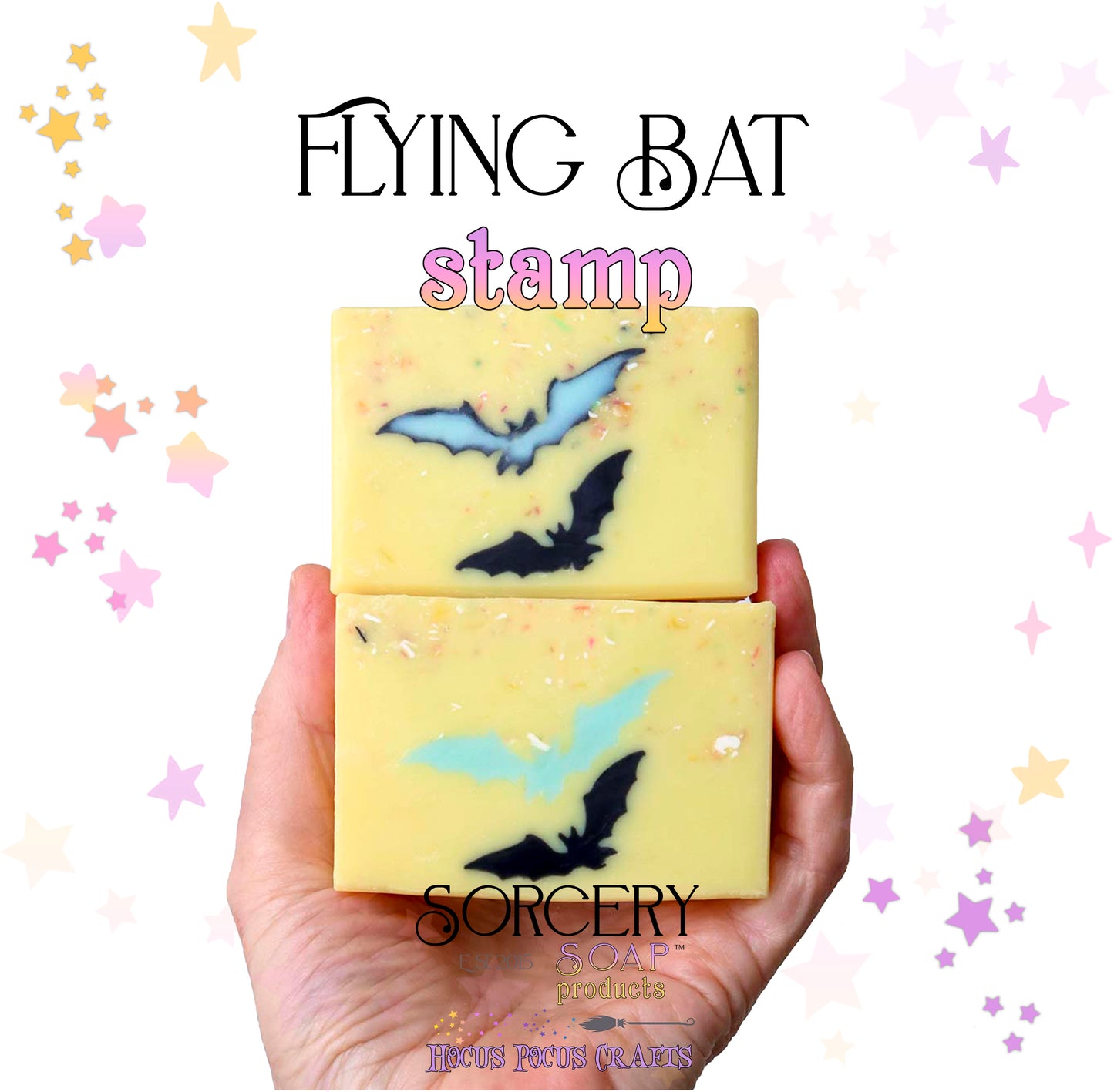 Flying Bat Soap Stamp