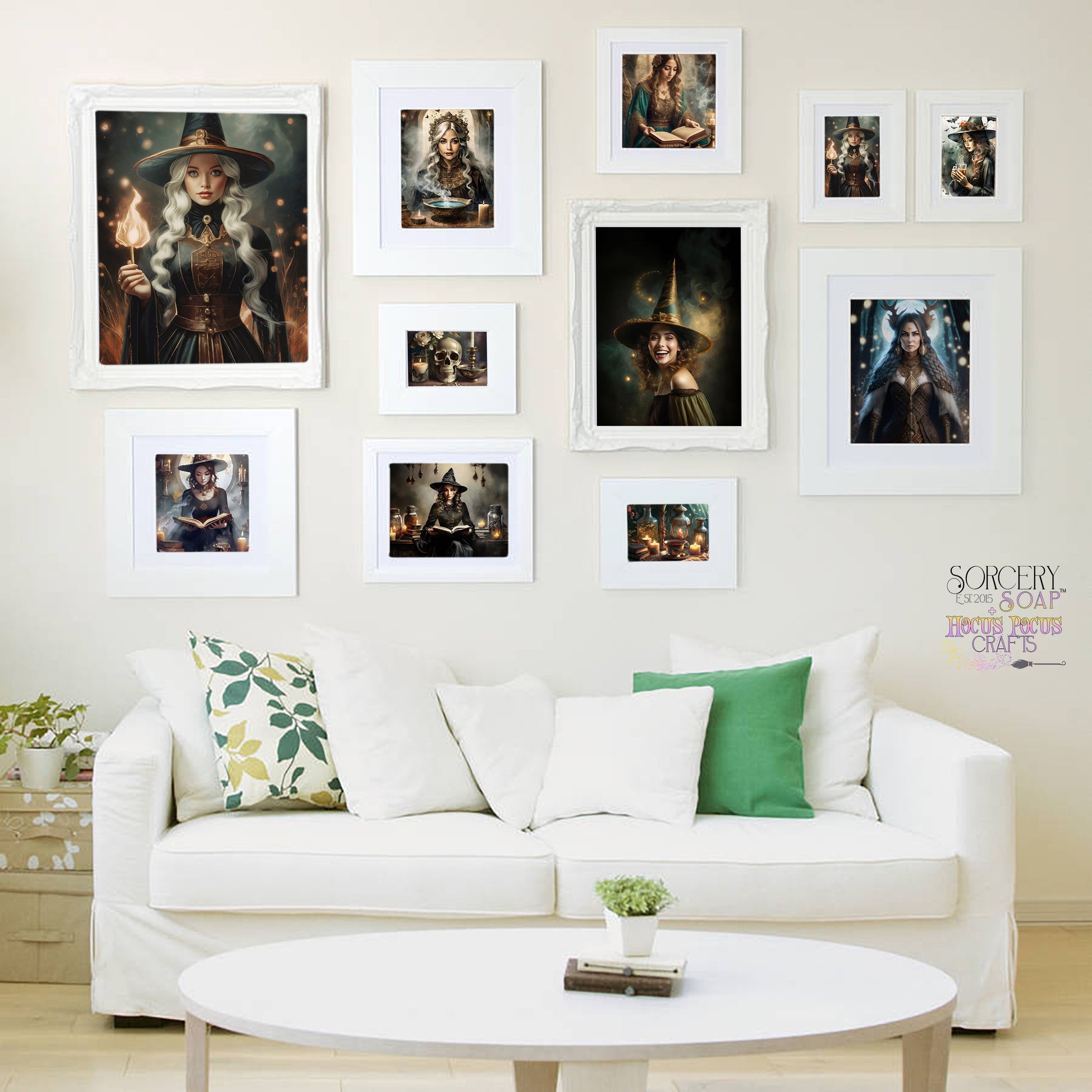Living Witch Wall of Framed Images