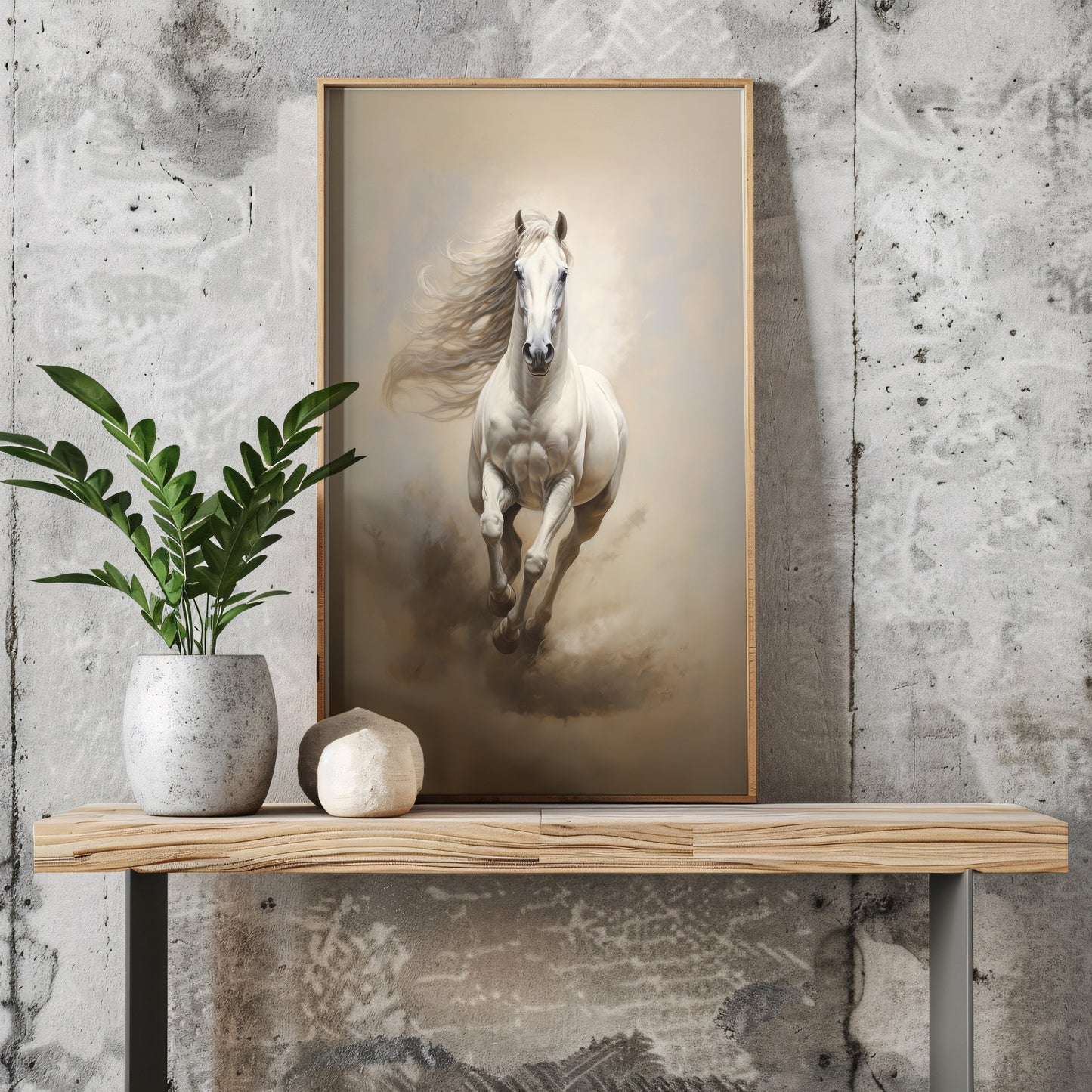 White Steed Poster - 24" x 36"