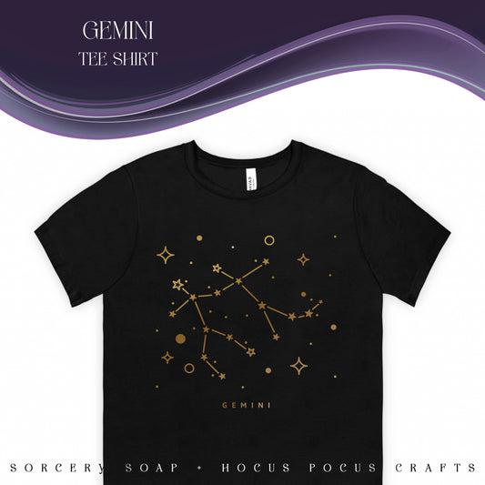 Gemini with our Star System Zodiac Sign Bella Canvas Unisex Tee 3001