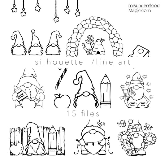 Gnome Clip Art Digital Download