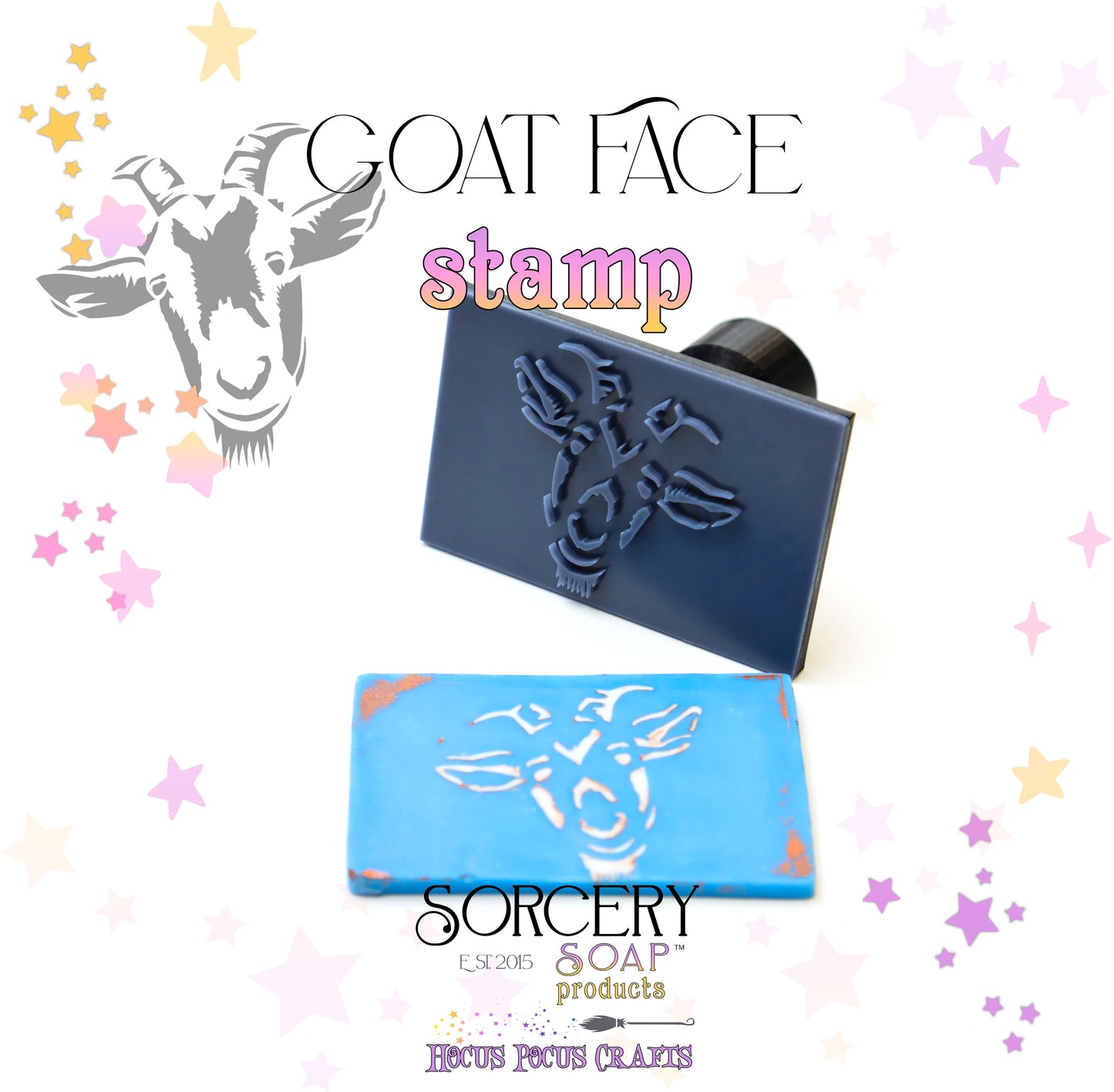 Goat Face Soap Stamp