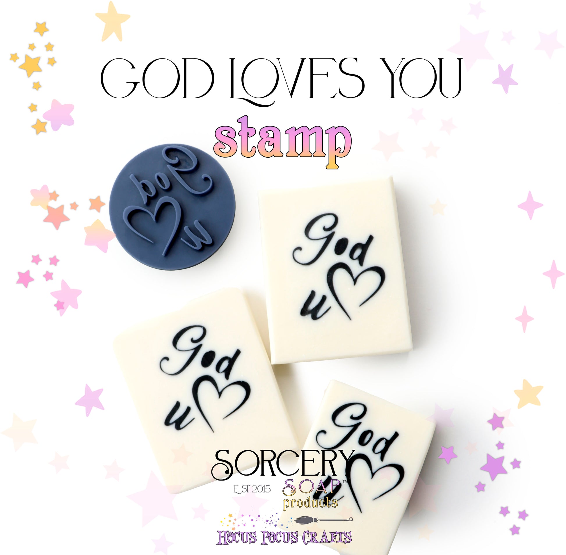 God Loves You Stamp