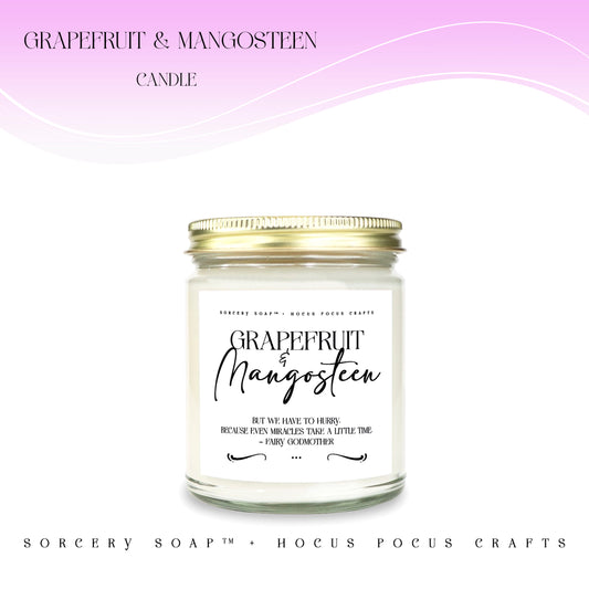 Grapefruit & Mangosteen Candle Clear Jar 9oz