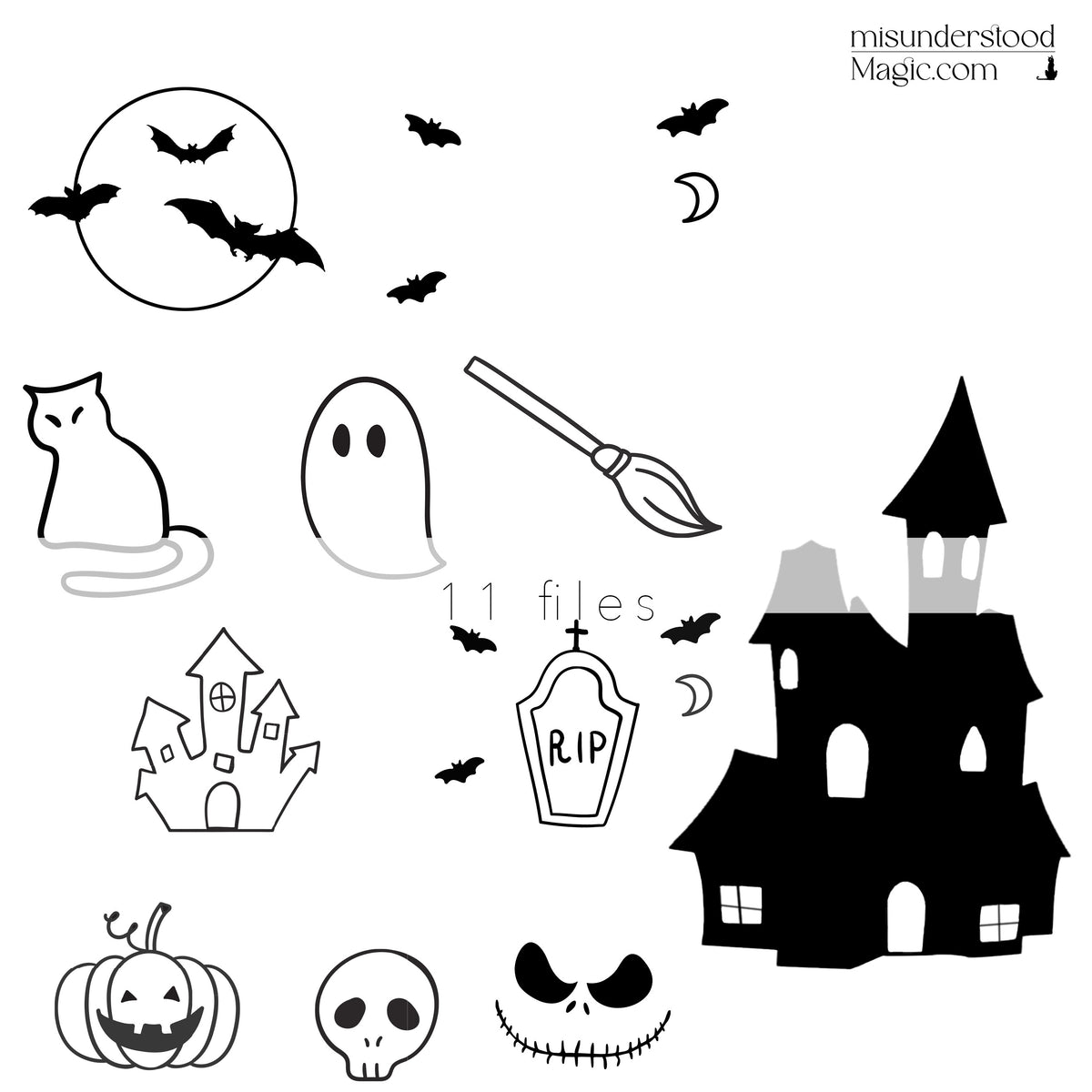 Halloween 1 Clip Art Digital Download
