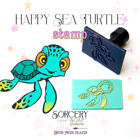Sea Turtle Happy Stamp