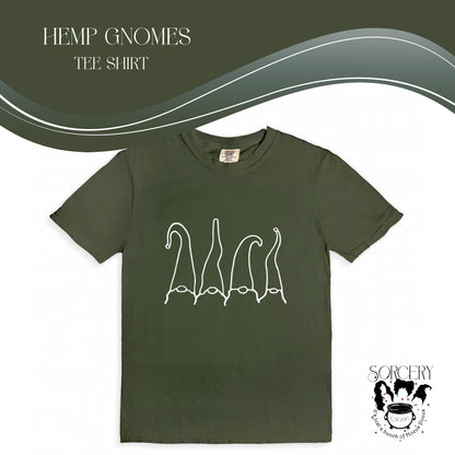 White Gnomes Tee Shirt by Sorcery Soap + Hocus Pocus Crafts