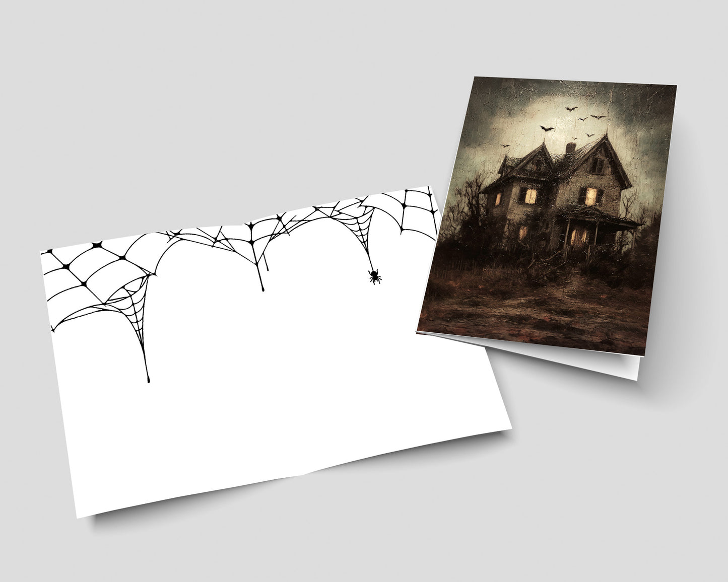 Haunted Hill House Halloween Greeting Folded Card A2 (QTY 10)