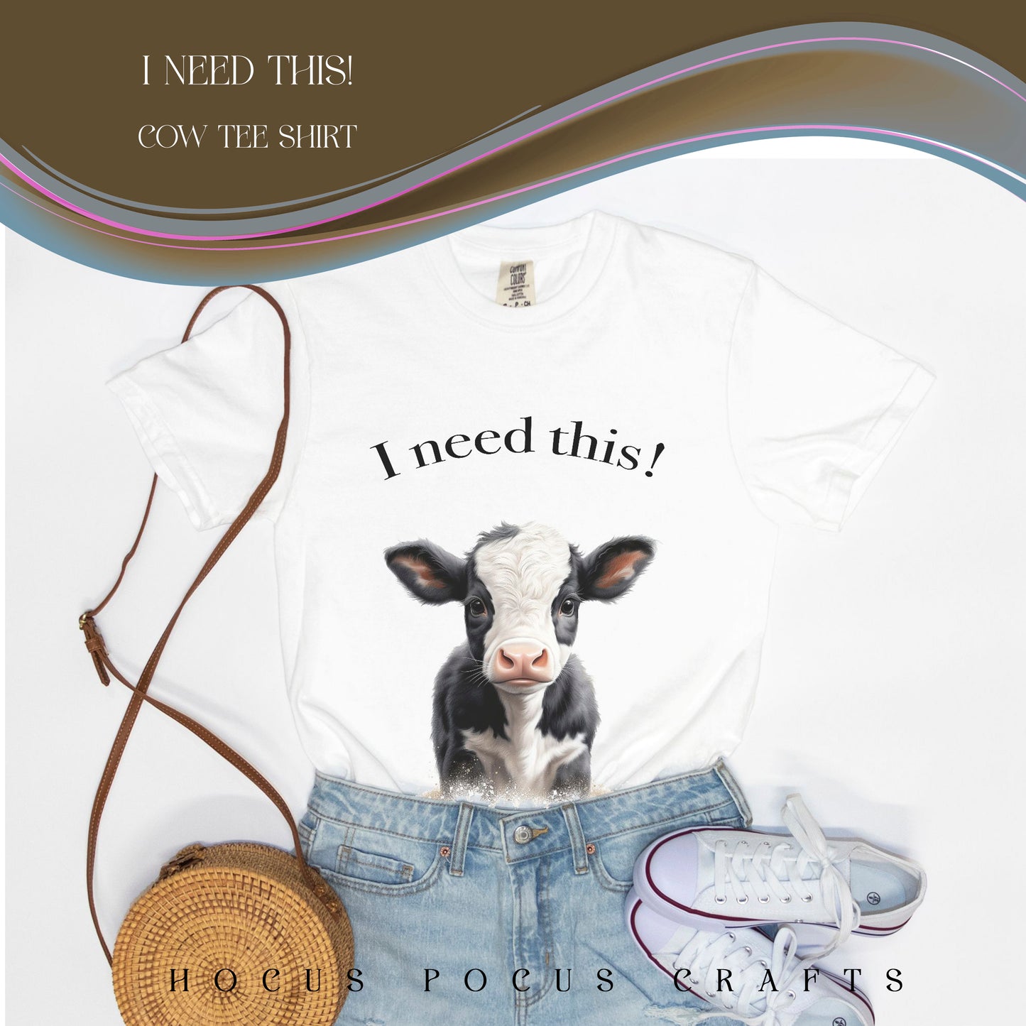  Cow / Calf tee shirt by  Sorcery Soap + Hocus Pocus Craft