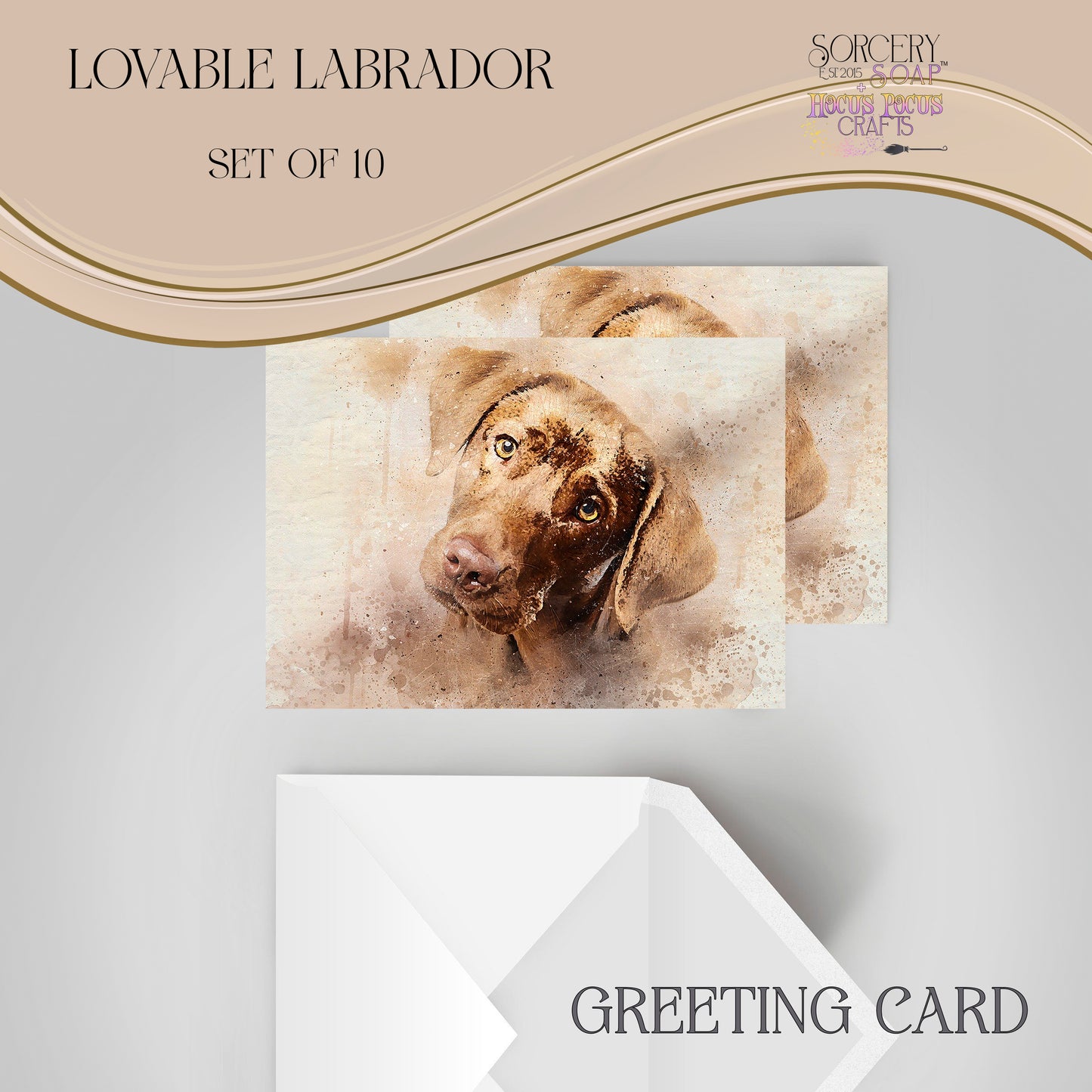 Lovable Labrador Dog Greeting Card
