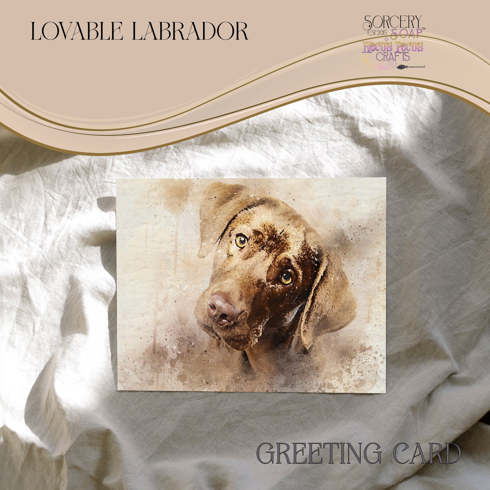 Lovable Labrador Dog Greeting Card