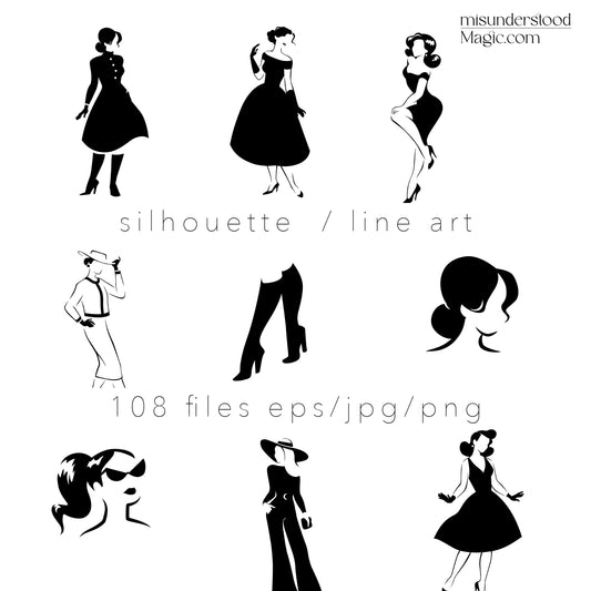 Lady Clip Art Digital Download