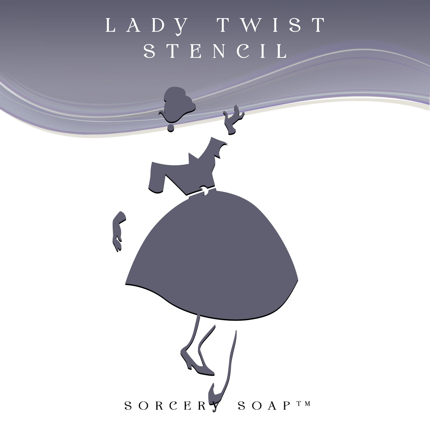 Lady Twist Stencil - Sorcery Soap