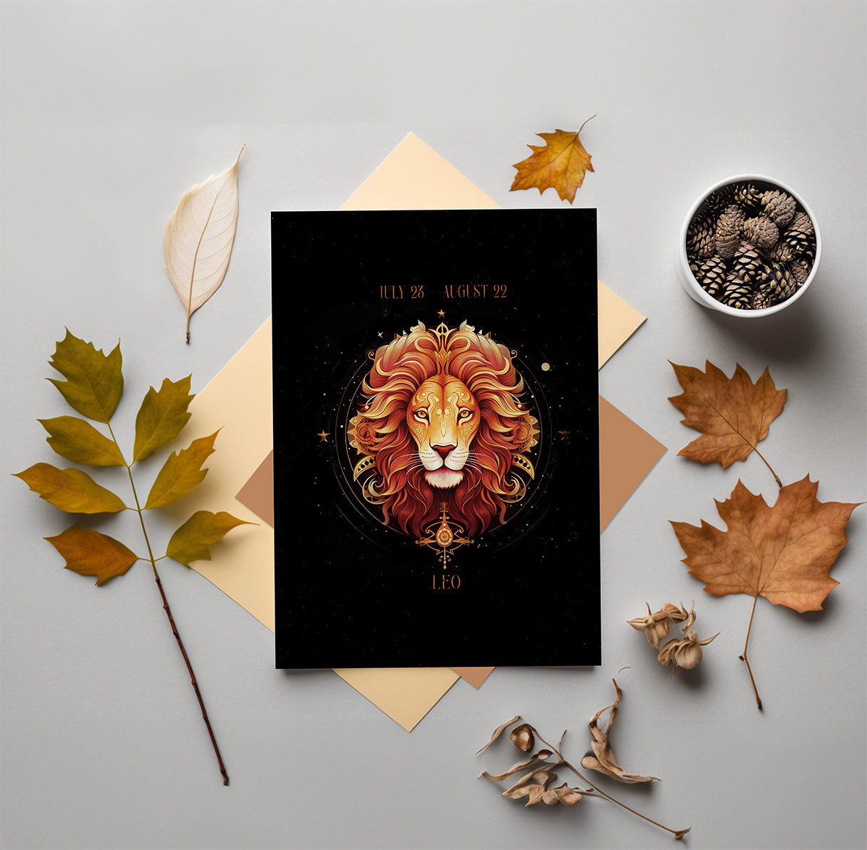 Astrology Leo Folded Card A2 (QTY 10)