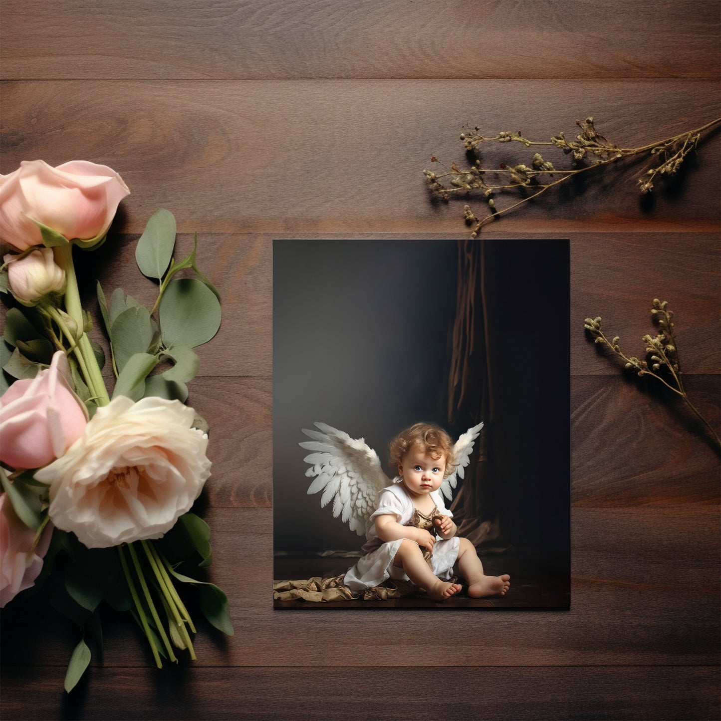 Innocent Little Angel Folded Greeting Card 